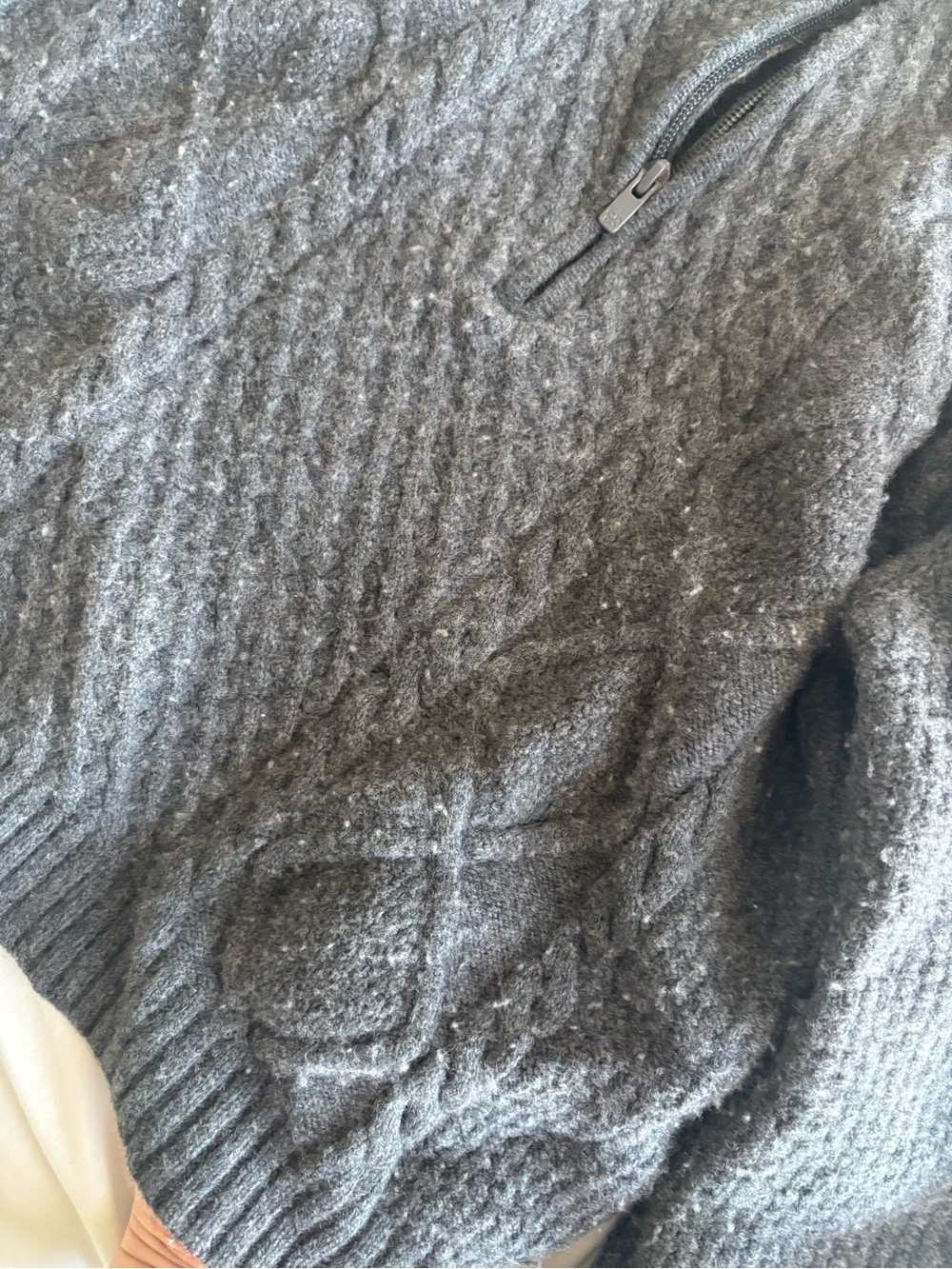 Sunday Best Charcoal Gray Ribbed Neck Sweater aritzia - Picture 4 of 4